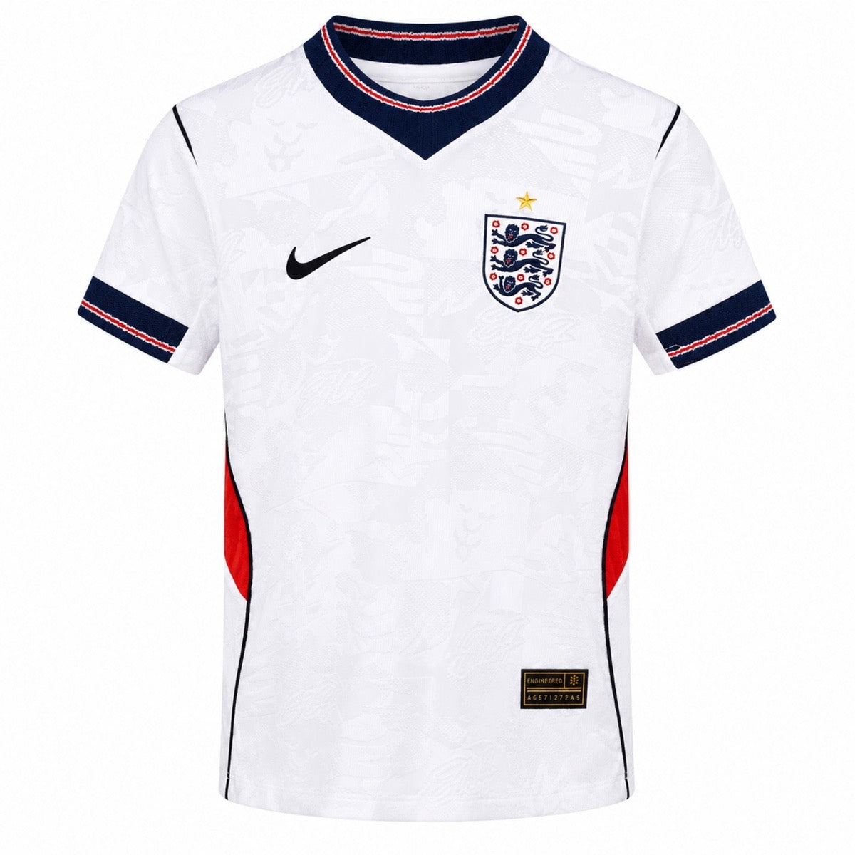 England Kids Home Kit 2024 – White & Navy Football Set