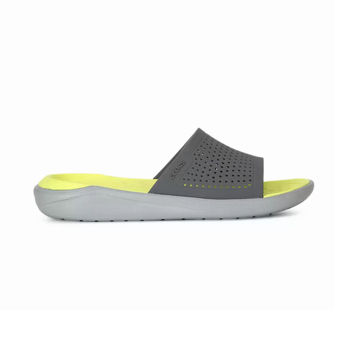 Crocs LiteRide Men Slipper - GRYGRN - Gray/Green / 41-42