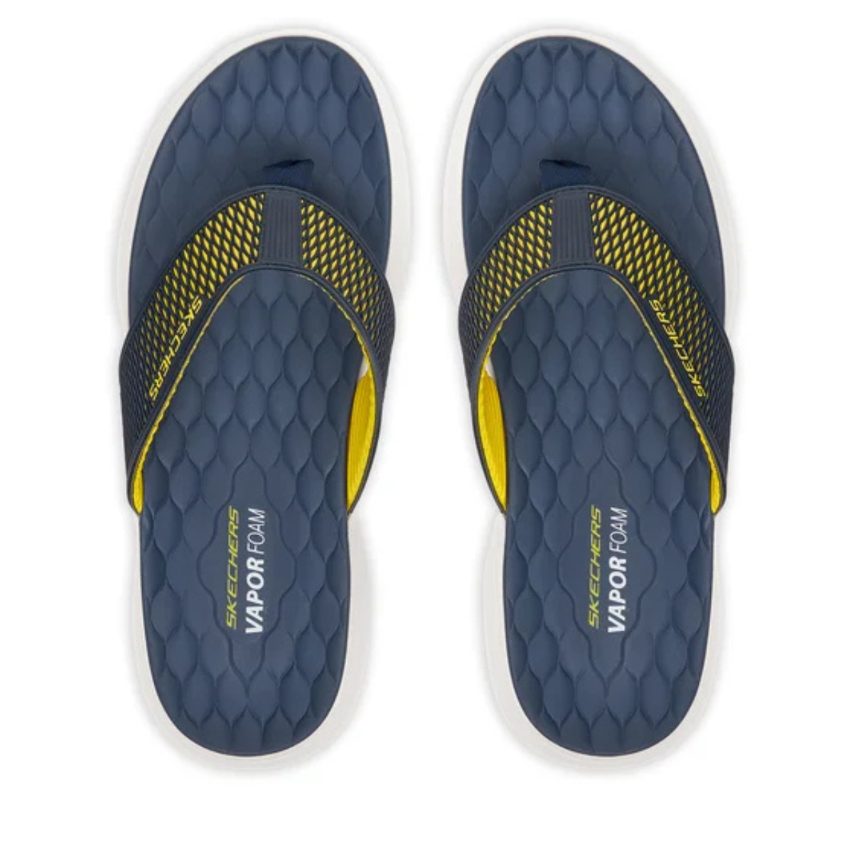 Skechers Vapor Foam Navy & Yellow Flip Flop