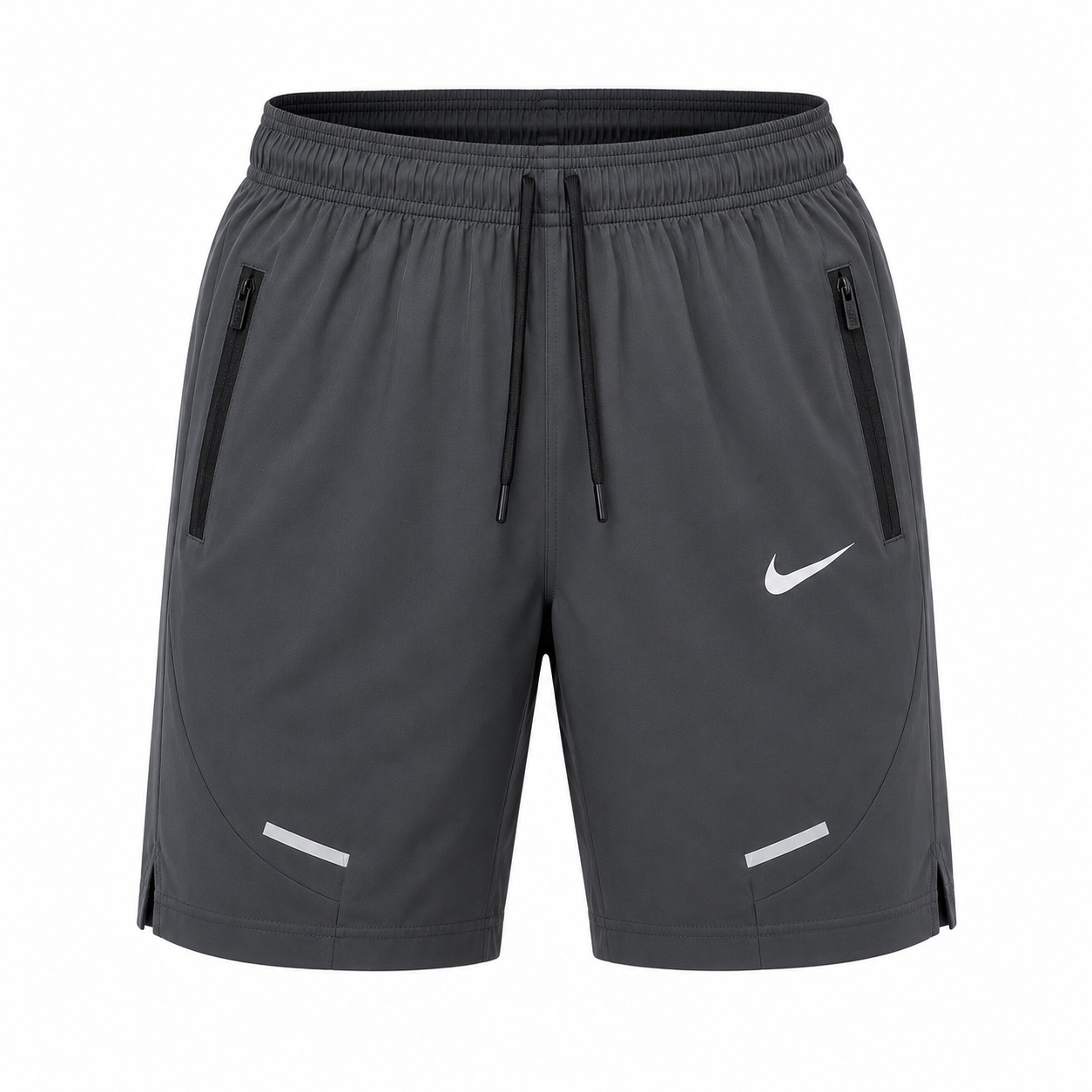 Nike Shorts Feature Reflective Logos and Zippered Pockets