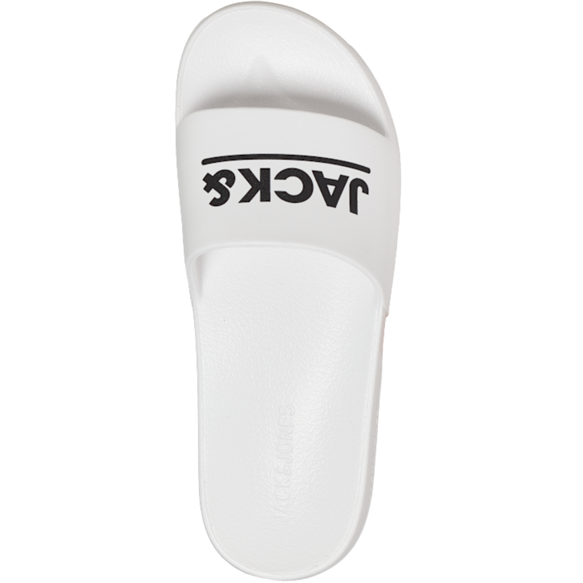 Jack & Jones Men's Jet Black Logo Print Pool Sliders