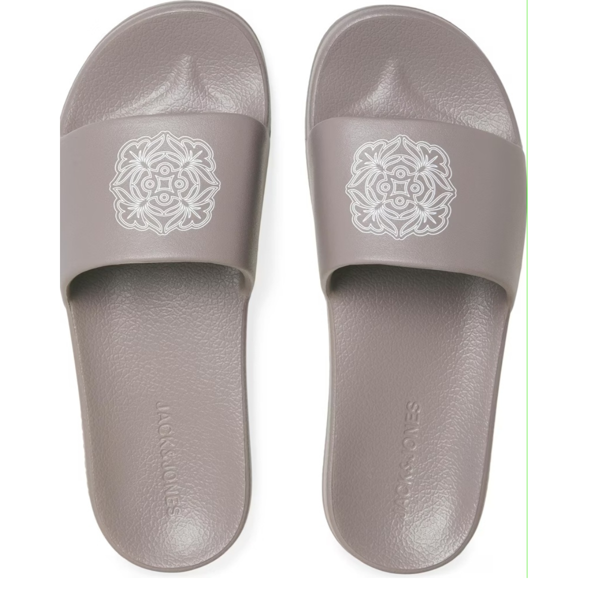 Jack & Jones Men's Jet Black Logo Print Pool Sliders