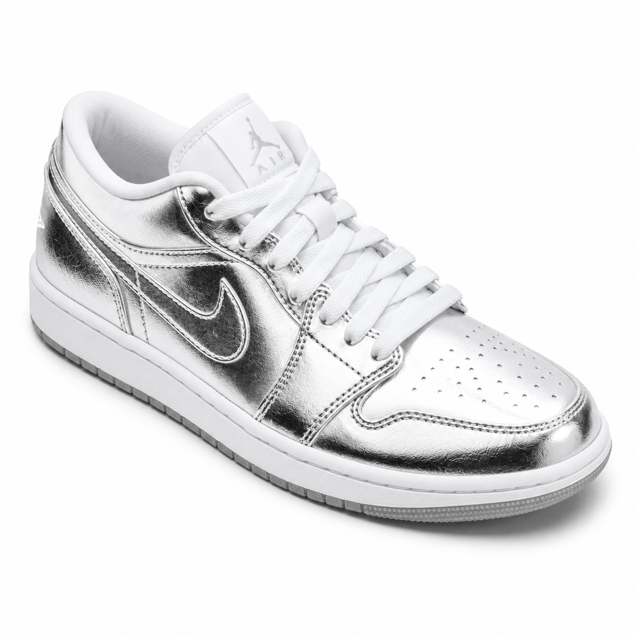 Nike Air Jordan 1 Low SE sneakers in a striking Metallic Silver