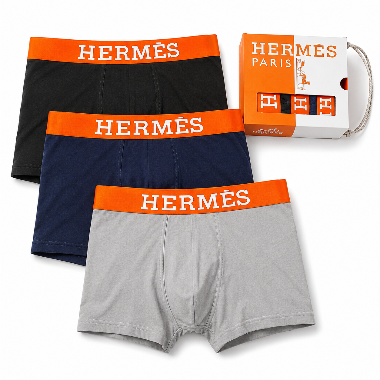 Hermes Men's Boxer Briefs 3-Pack