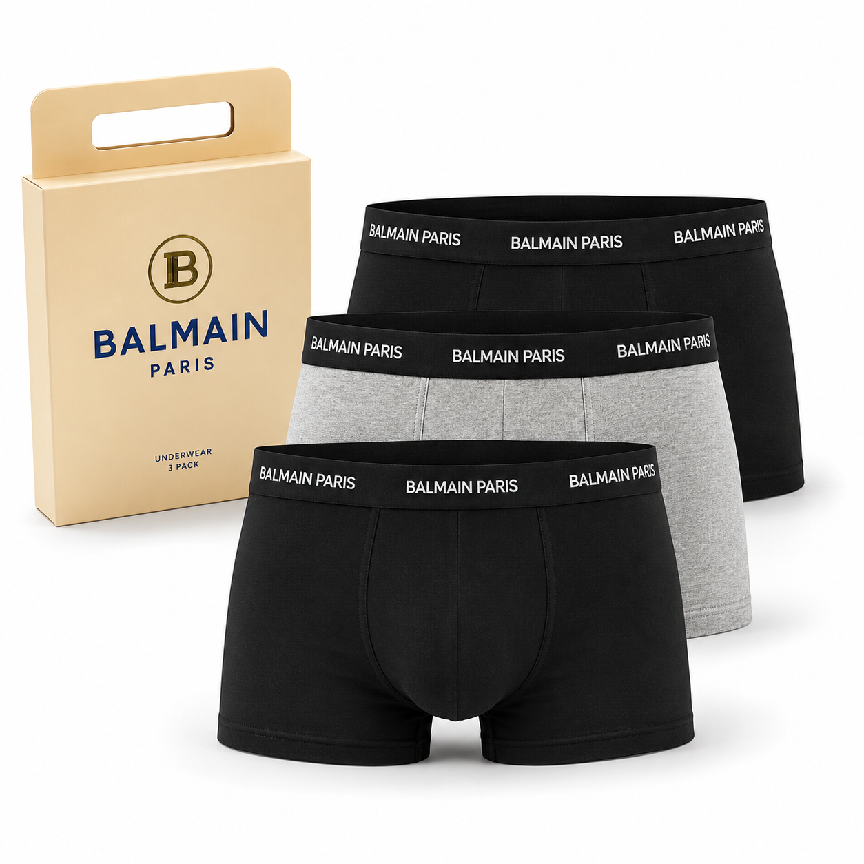 Balmain Paris logo boxer briefs 3 Pack
