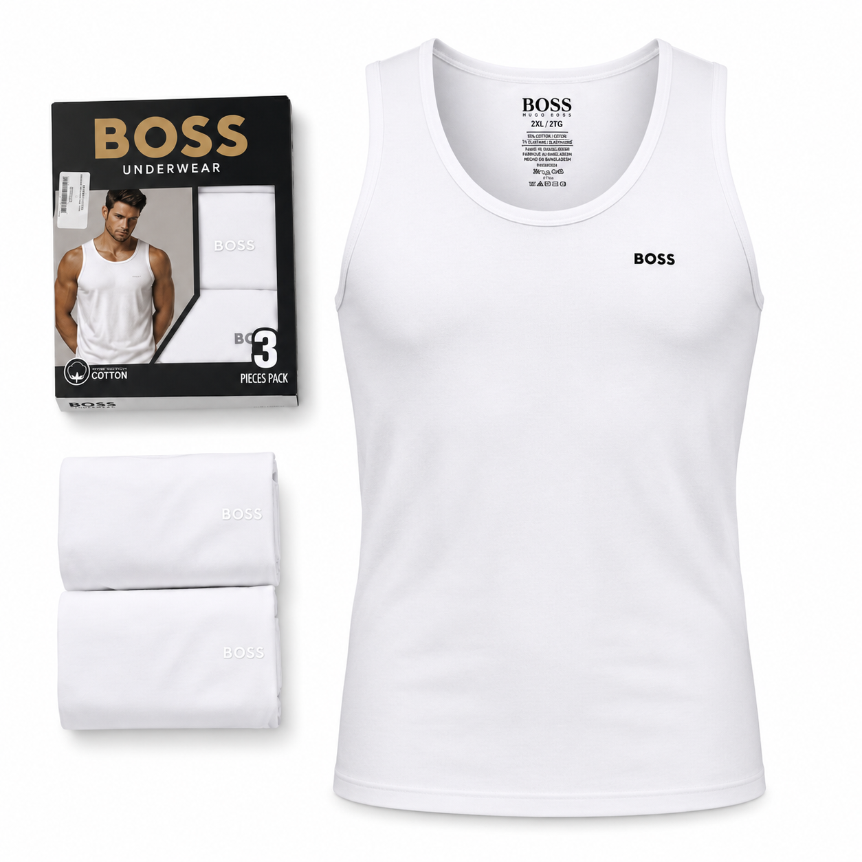 Boss Men's White Tank Top