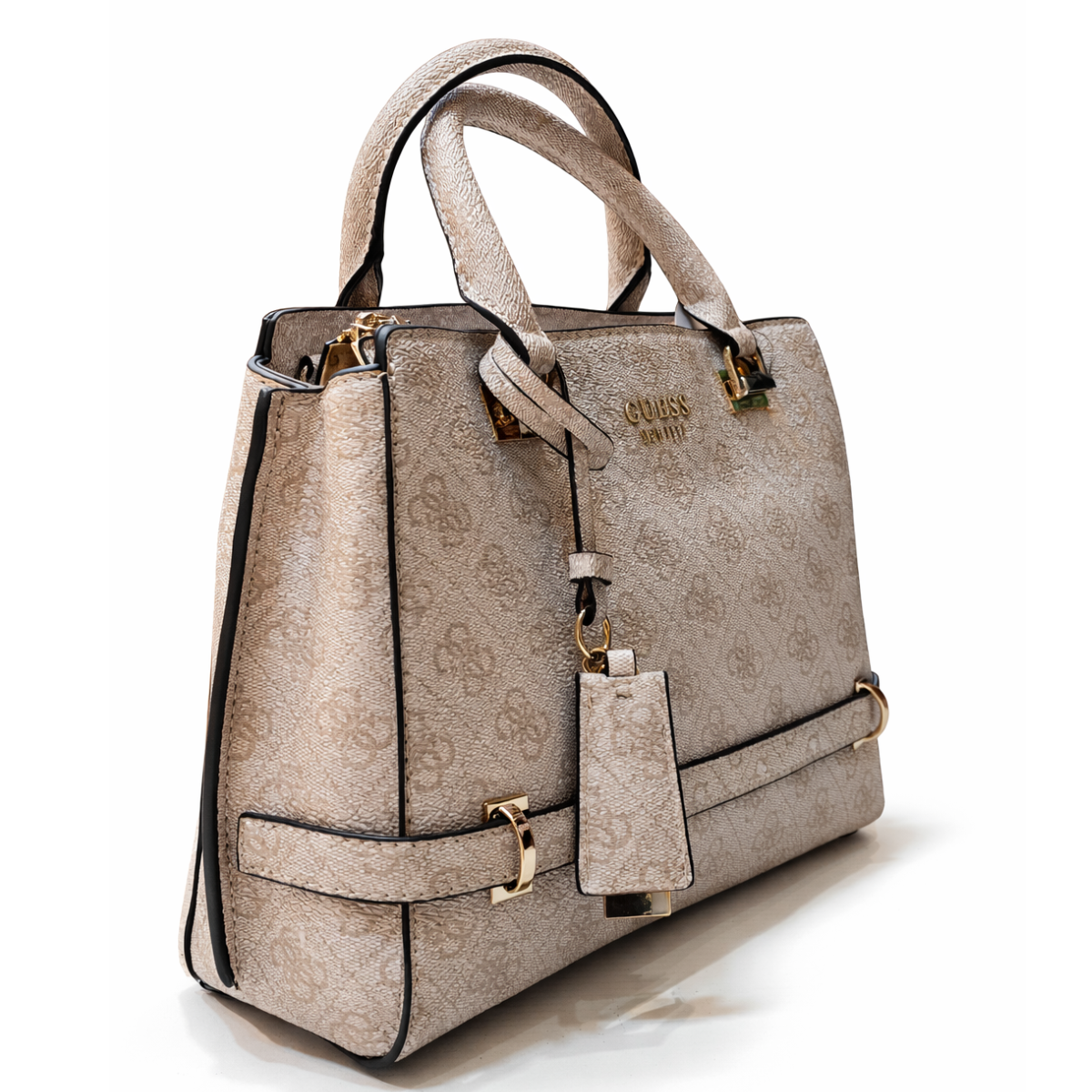 Guess Zarela Girlfriend Tote in Beige synthetic leather