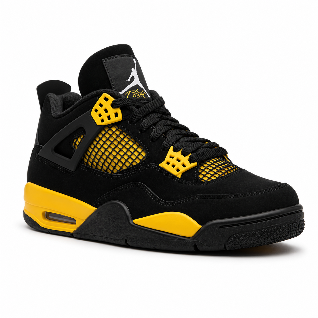 Nike Air Jordan 4 Retro Black and Yellow
