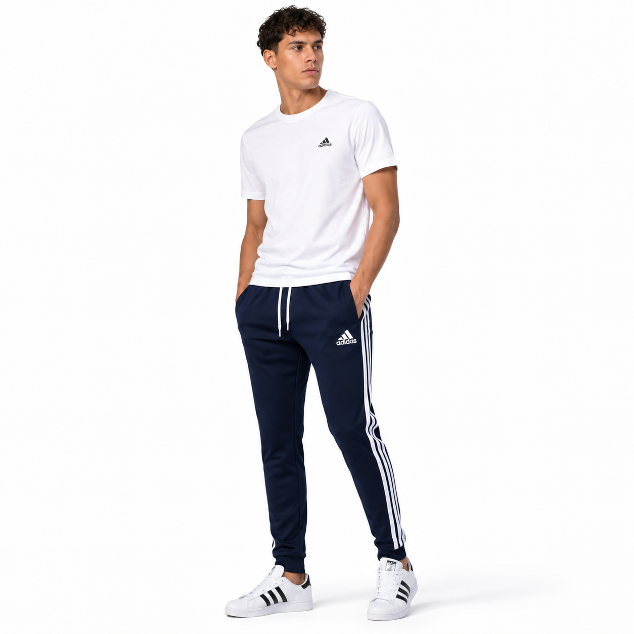 Adidas Mens Pants Essential Navy Blue