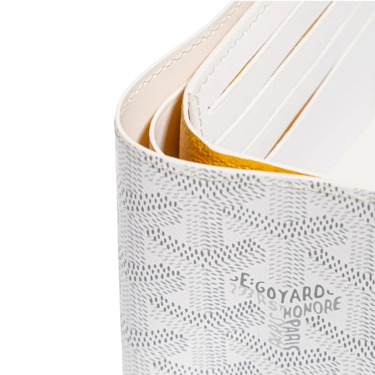 Goyard White Goyardine Canvas Wallet