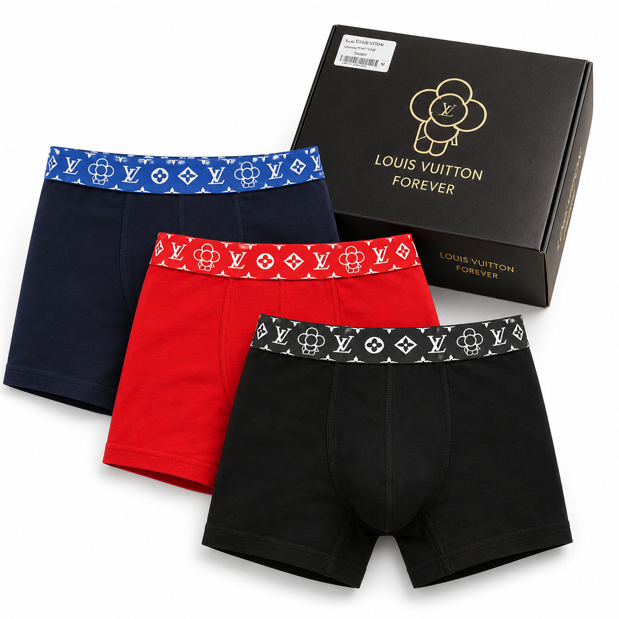 Louis Vuitton premium ice silk Boxer Briefs Set 3-Pack