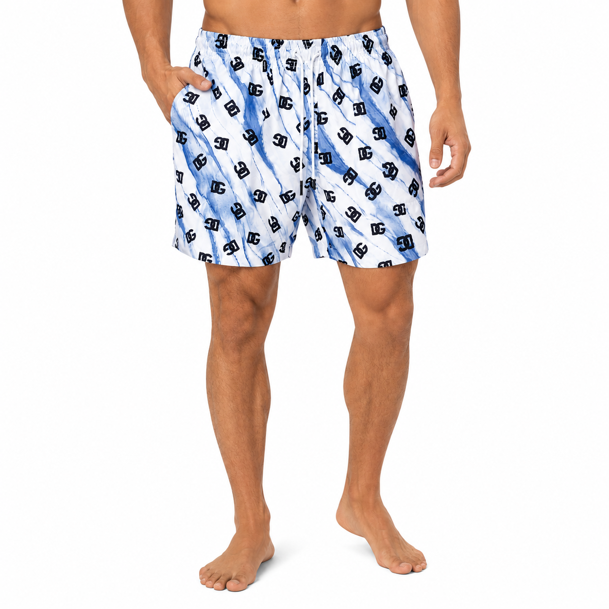 Dolce & Gabbana Majolica-print drawstring swim shorts
