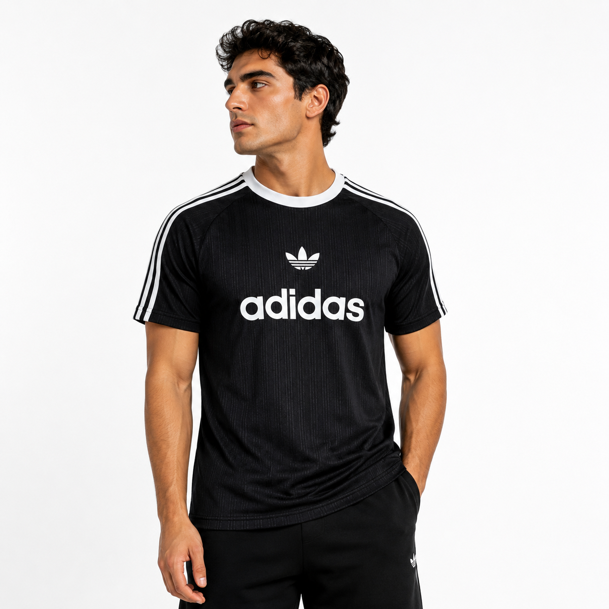 Adidas Retro Black Premium Sports T-Shirt