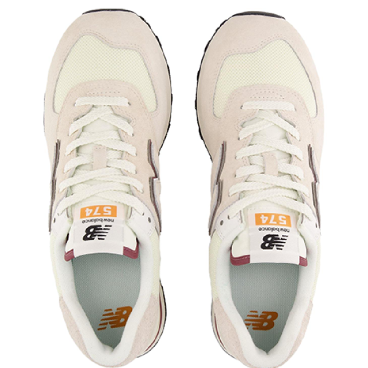 New Balance 574 Beige Burgundy