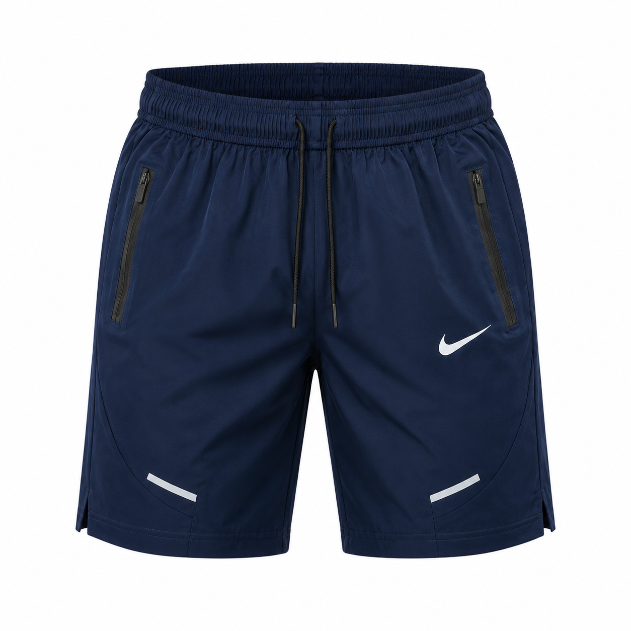 Nike Shorts Feature Reflective Logos and Zippered Pockets