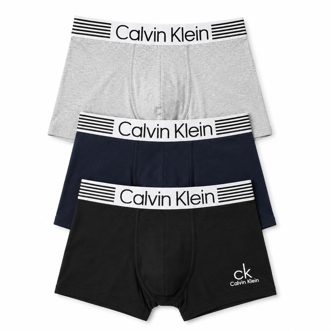 Calvin Klein 3-pack features a classic boxer