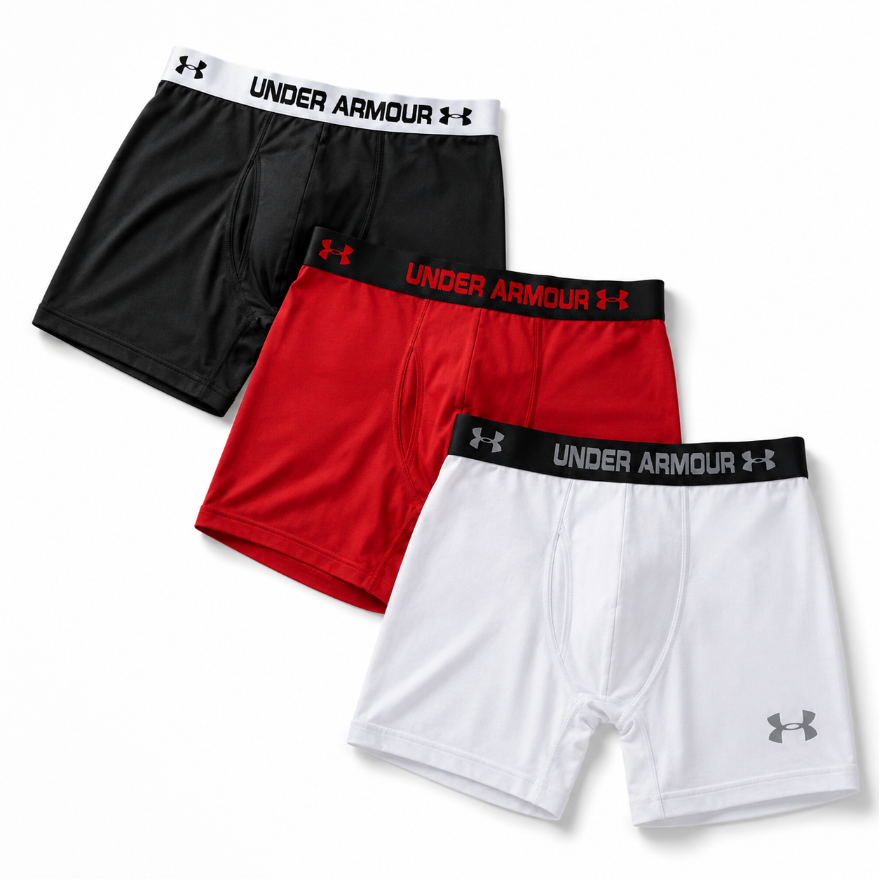 Under Armour Men's Performance Cotton 3-inch Boxerjocks