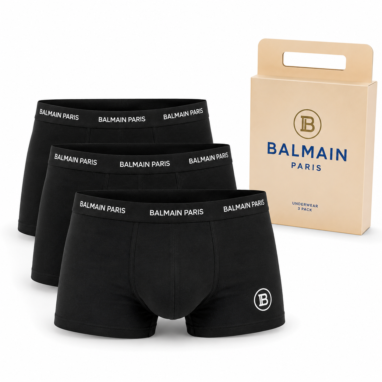 Balmain Paris logo boxer briefs 3 Pack