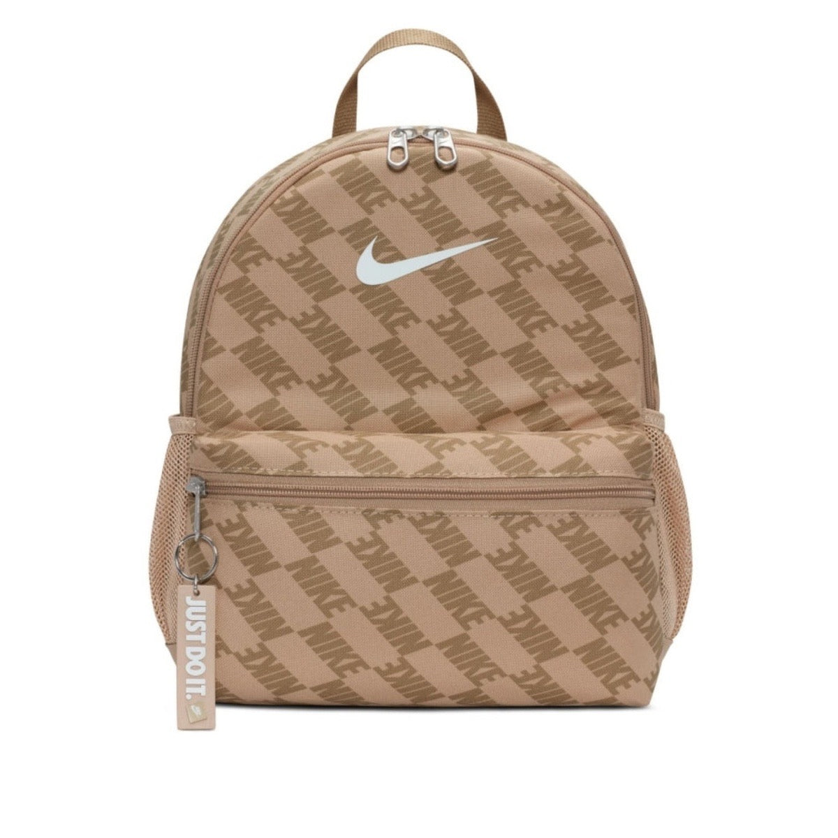 Nike Kids Backpack – Beige Allover Logo Print