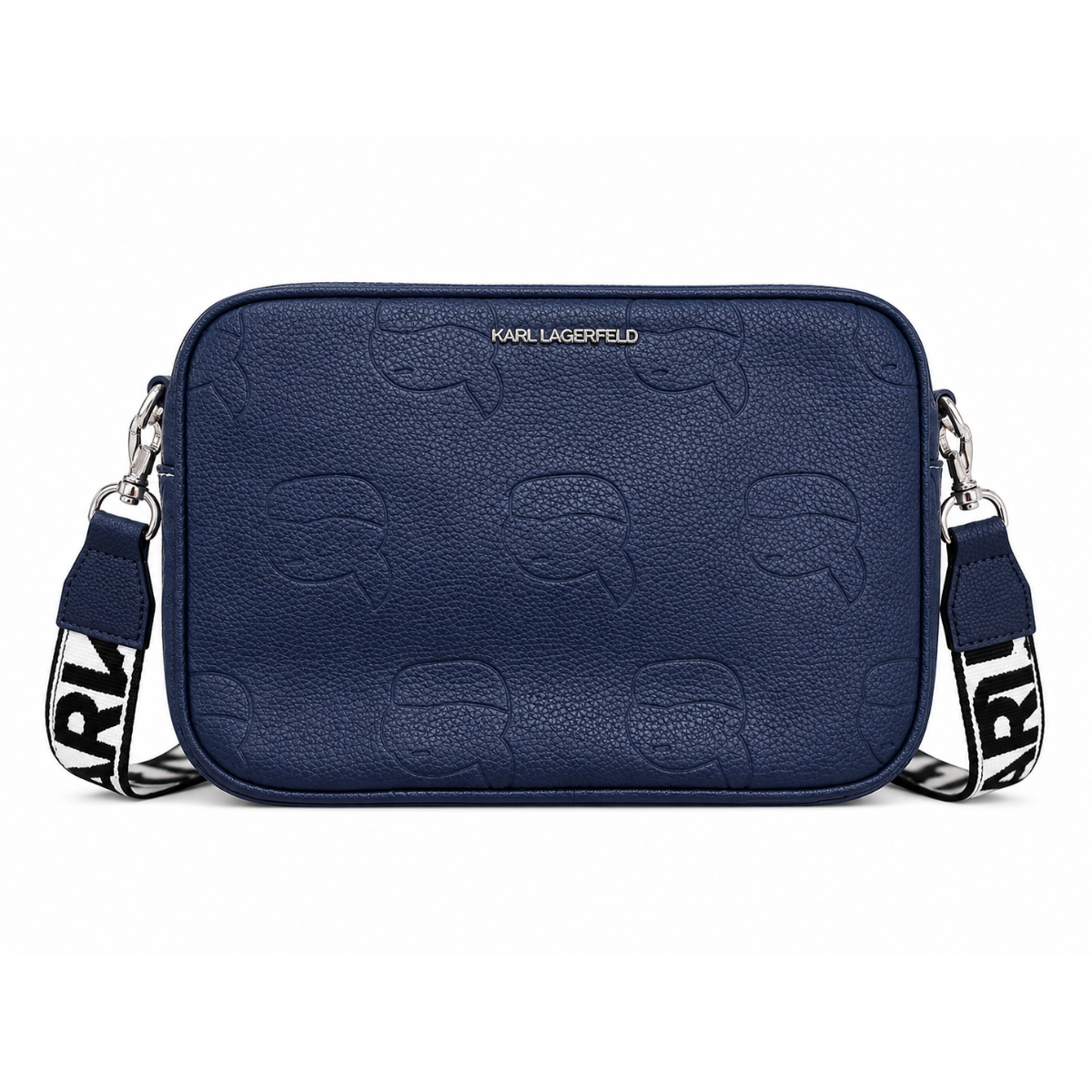 KARL LAGERFELD K/ Ikonik Logo Camera Crossbody Bag in Leather