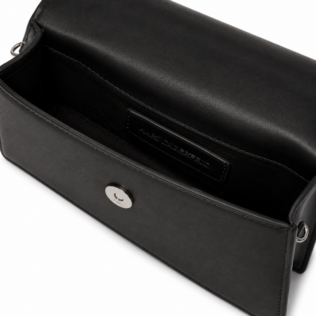 KARL LAGERFELD
K / Signature Slim Crossbody Bag Black / Nickel