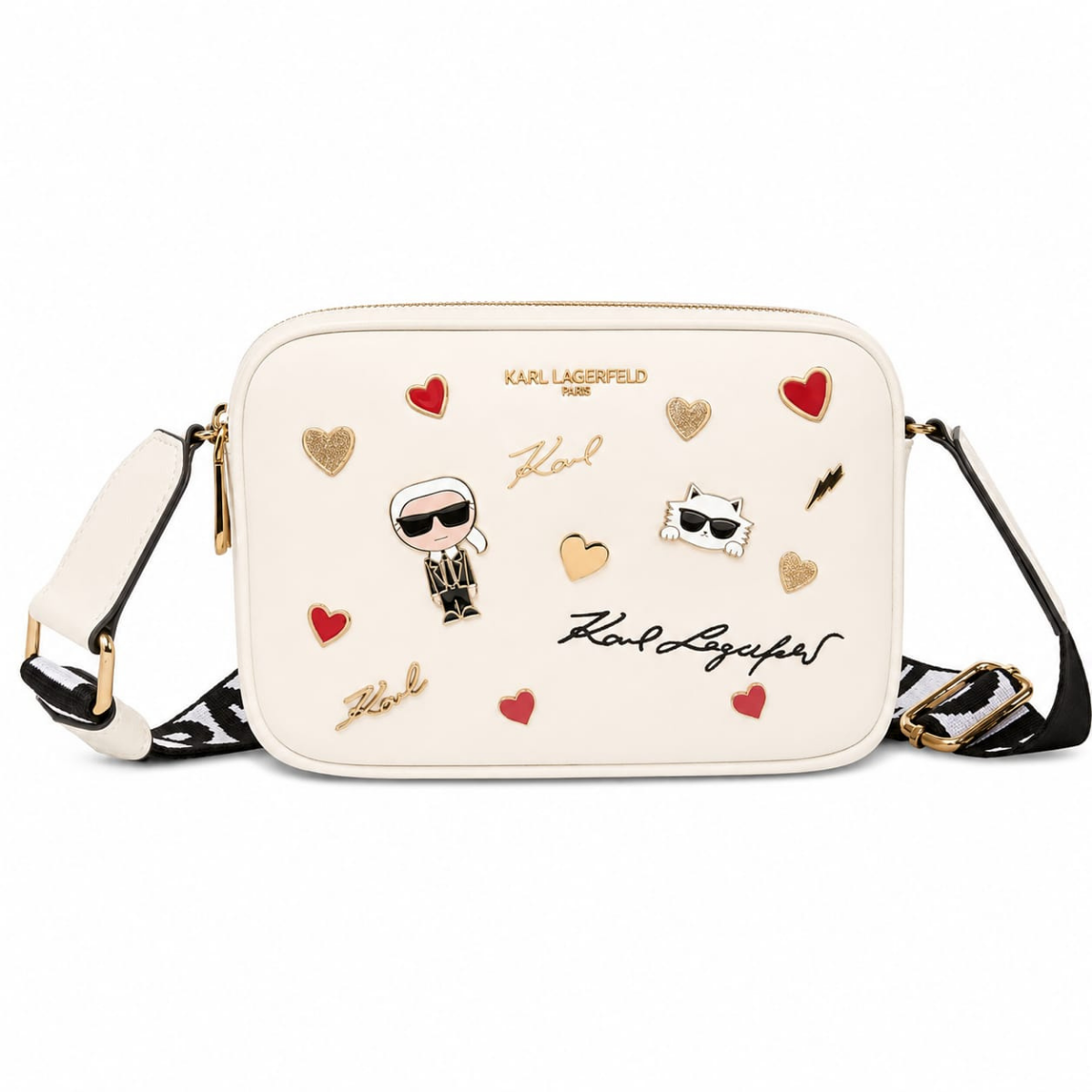 Karl Lagerfeld Maybelle Double Zip Charm Crossbody