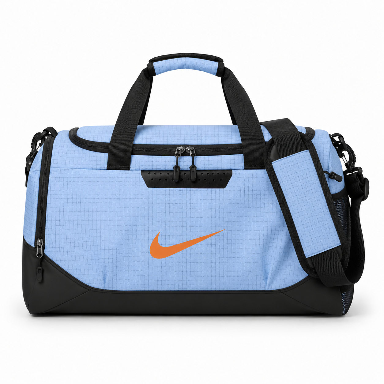light blue Nike Brasilia training duffel bag
