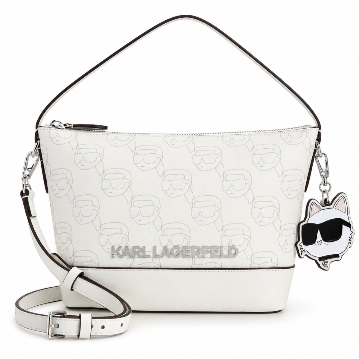 KARL LAGERFELD
Ikon Mono CC Crossbody Bag Nft AOP Cream White