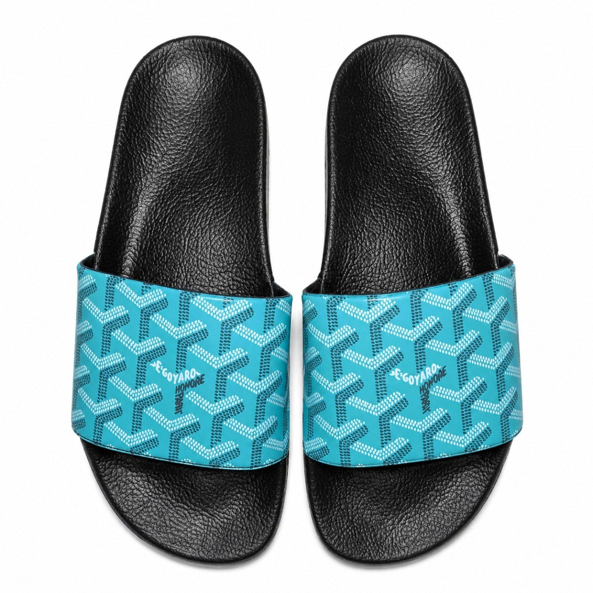 Goyardine print slide slipper