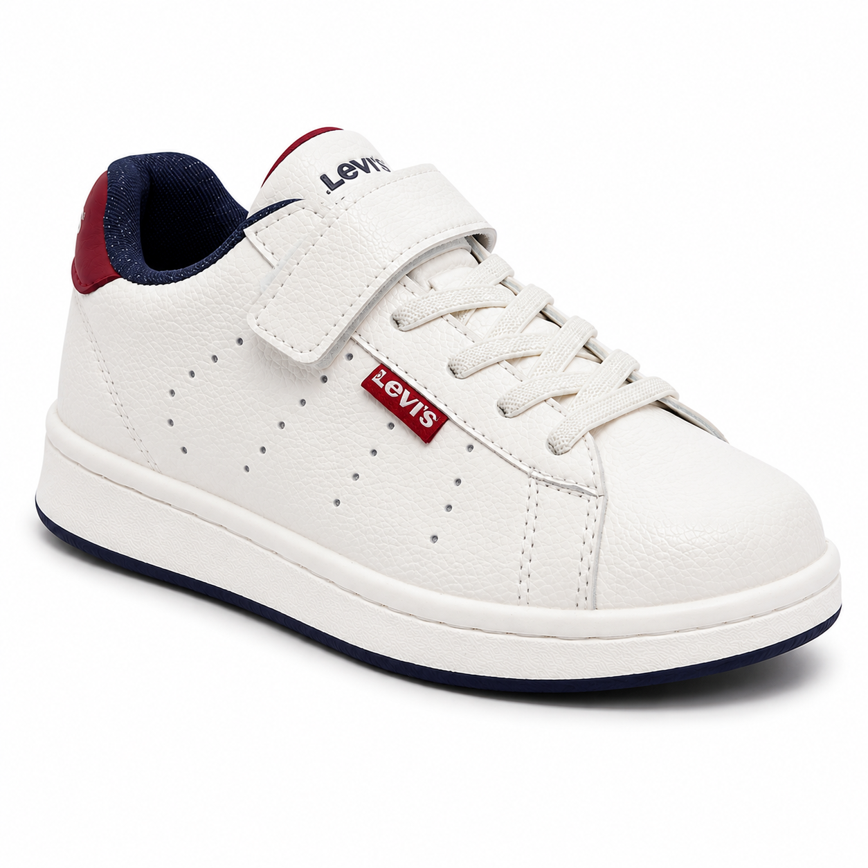 Levi’s Kids Avenue Sneakers – White/Navy/Red – VAVE0241S