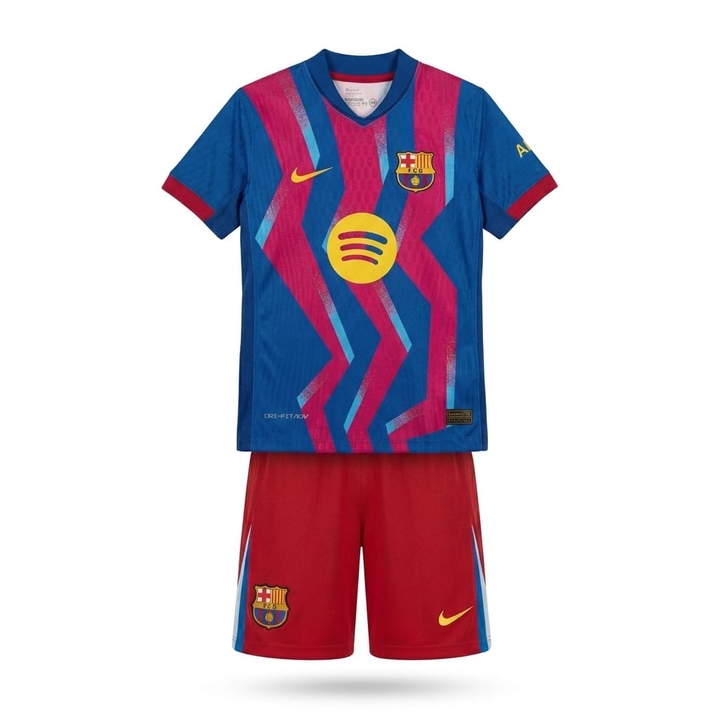 Barcelona Fourth Kids Kit 2025/26 - Player Version