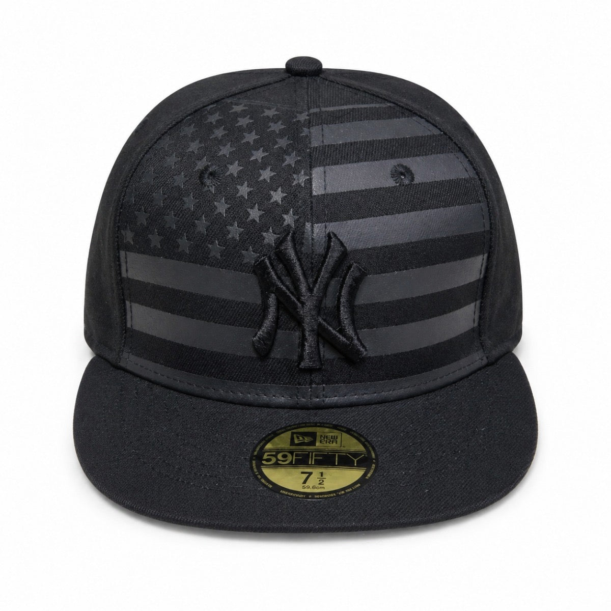 Men's New York Yankees New Era Black Tonal Flag 59FIFTY Fitted Hat
