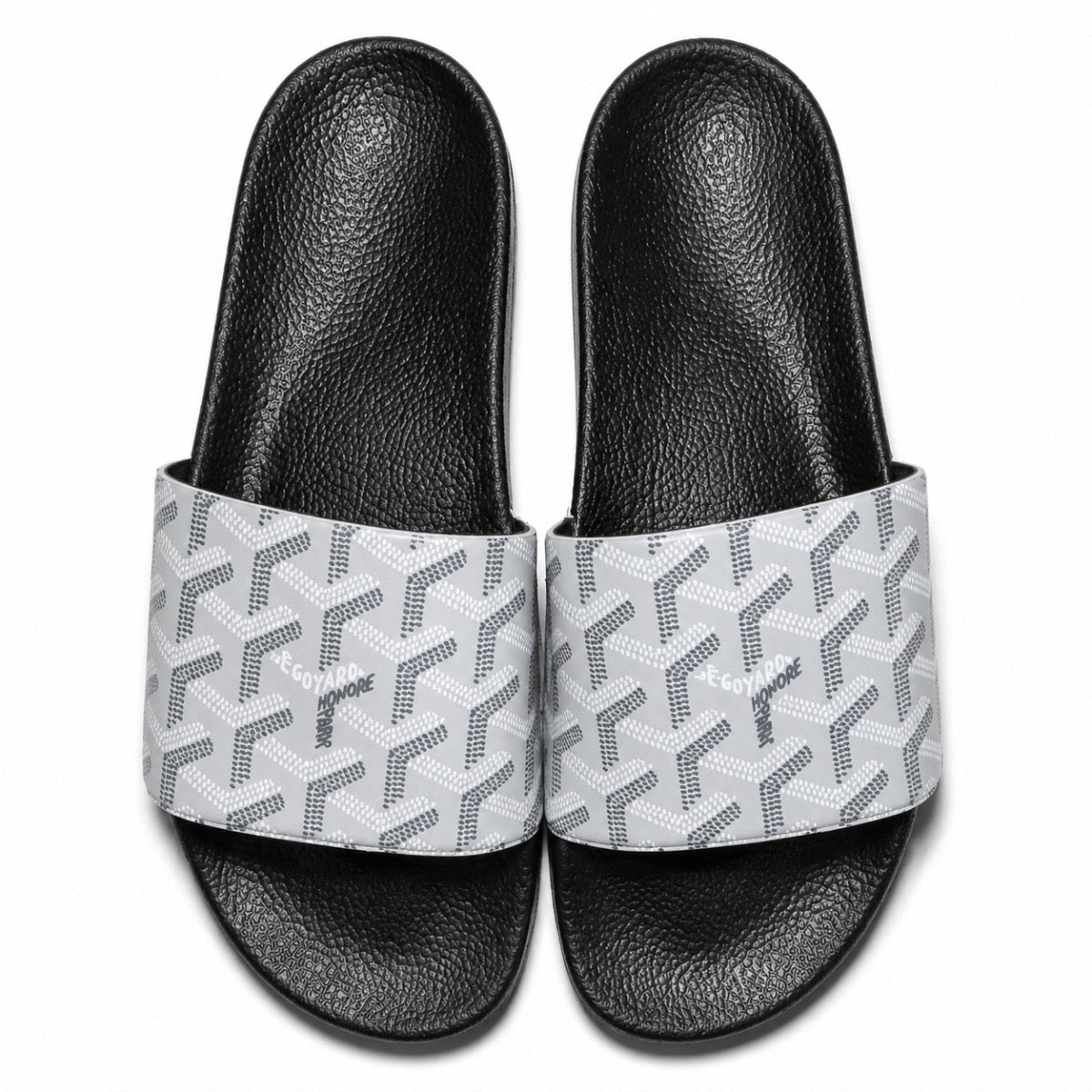 Goyardine print slide slipper