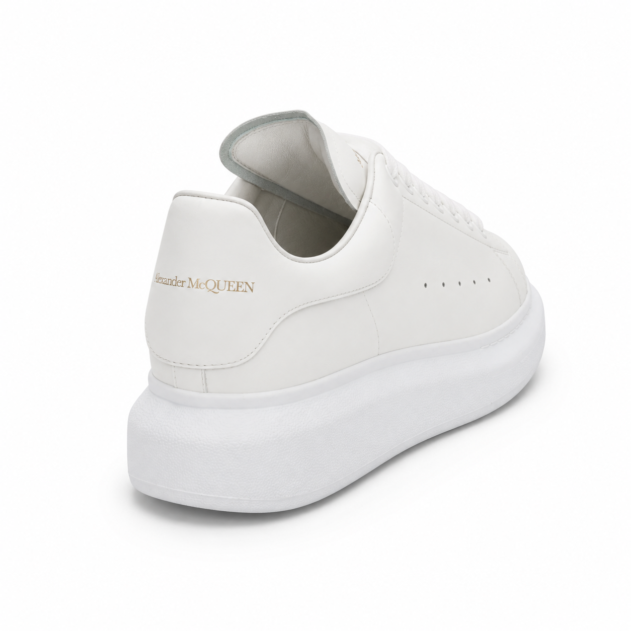 Alexander McQueen Oversized Sneakers in white leather.
