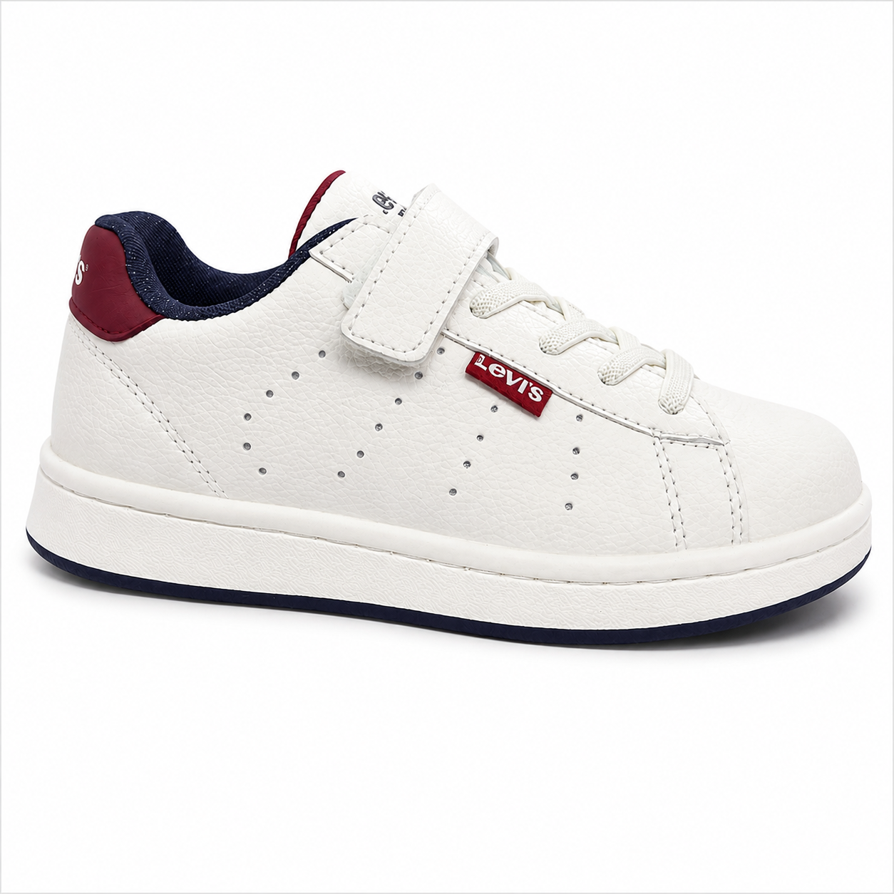 Levi’s Kids Avenue Sneakers – White/Navy/Red – VAVE0241S