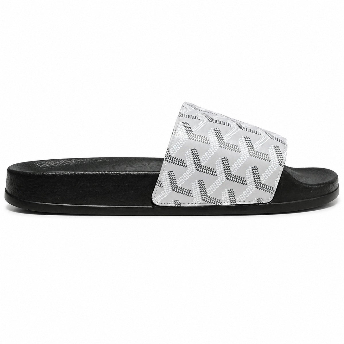 Goyardine print slide slipper
