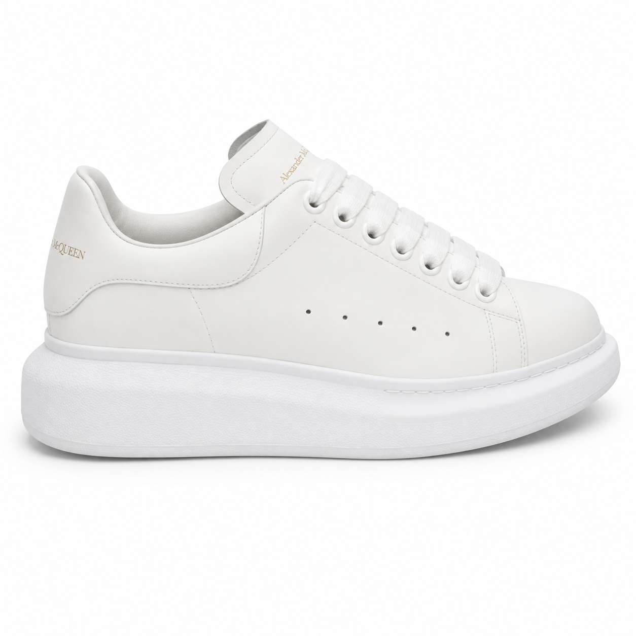 Alexander McQueen Oversized Sneakers in white leather.