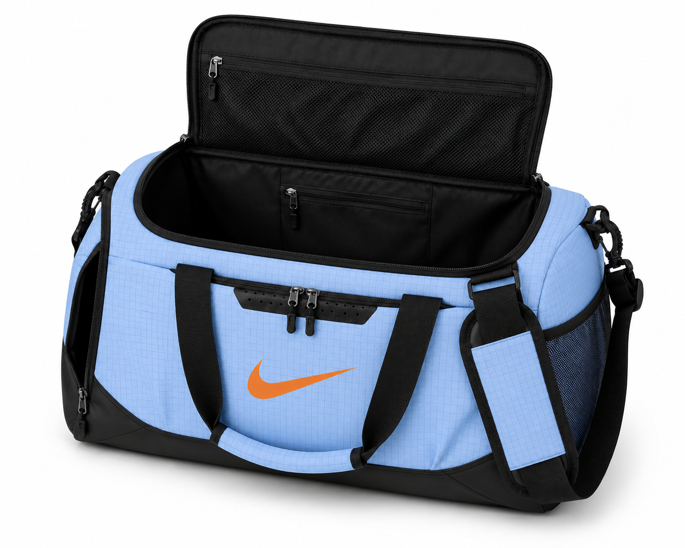 light blue Nike Brasilia training duffel bag