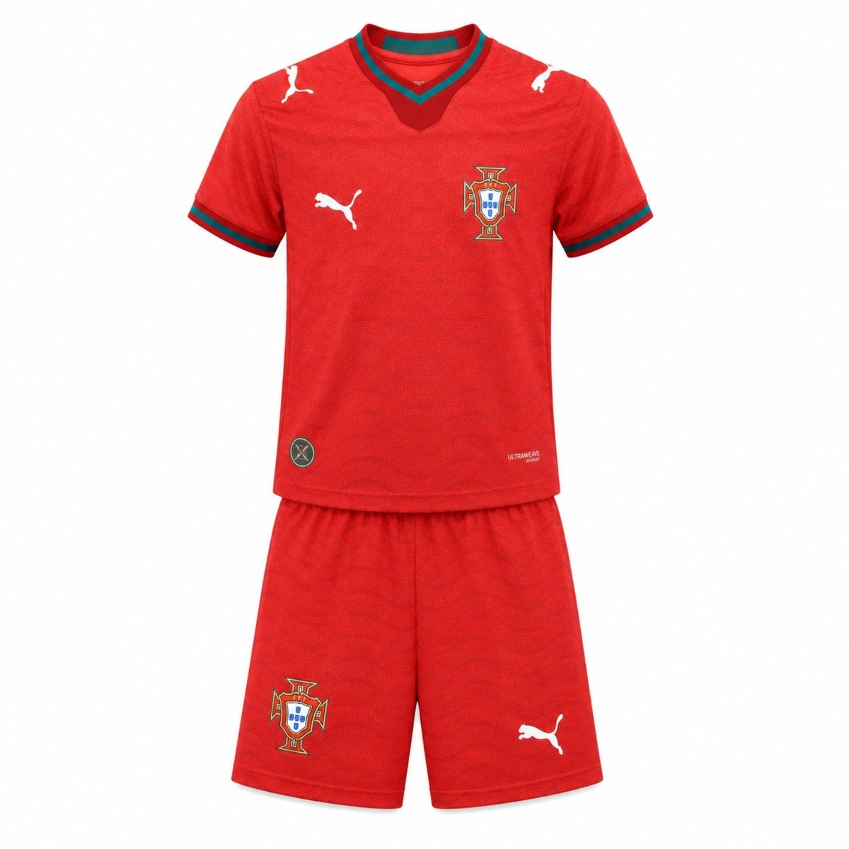 Portugal Kids Home Kit 2024 – Red Football Set
