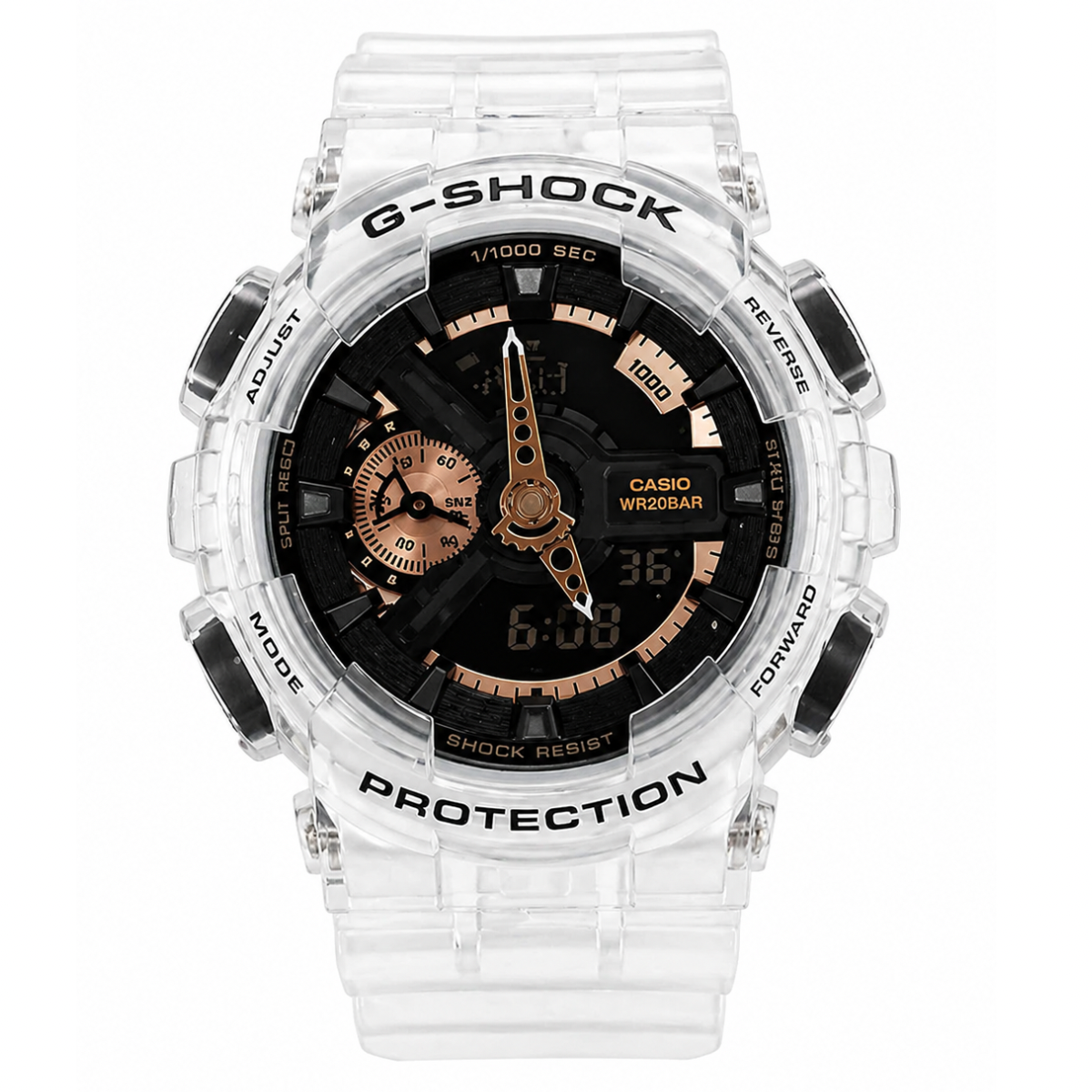Casio G-Shock Clear Strap Watch – Black