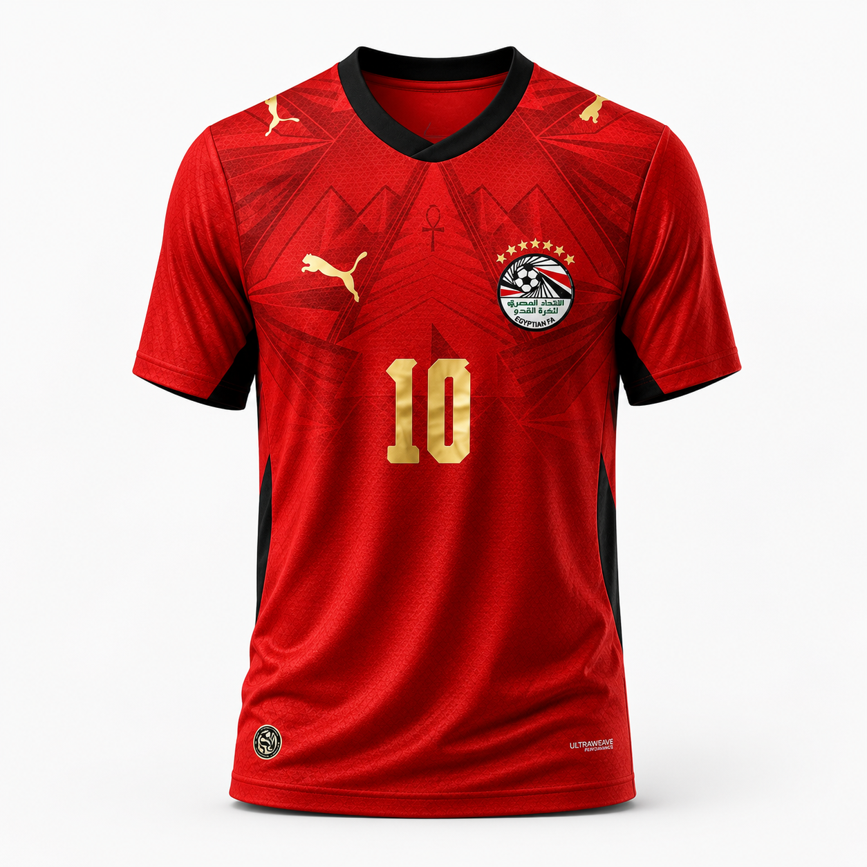 Egypt National Team home jersey for the 2026 World Cup featuring Mohamed Salah's name and number