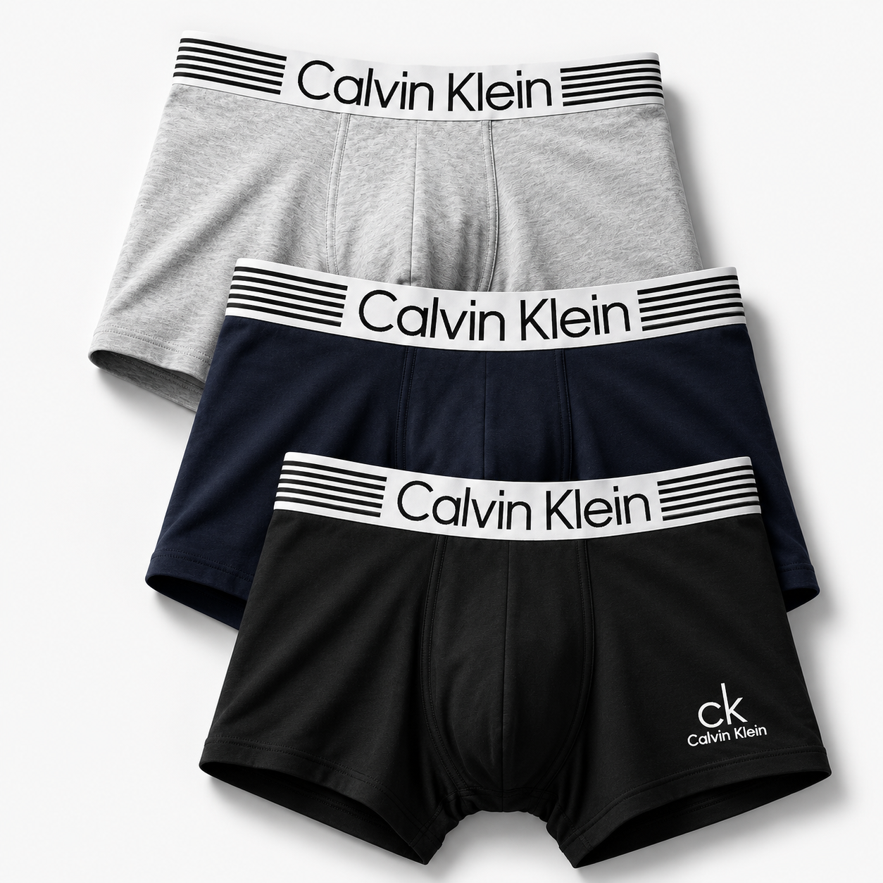 Calvin Klein 3-pack features a classic boxer
