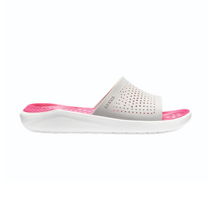 Crocs LiteRide Women Slipper - GRYPNK - Gray/Pink / 38-39