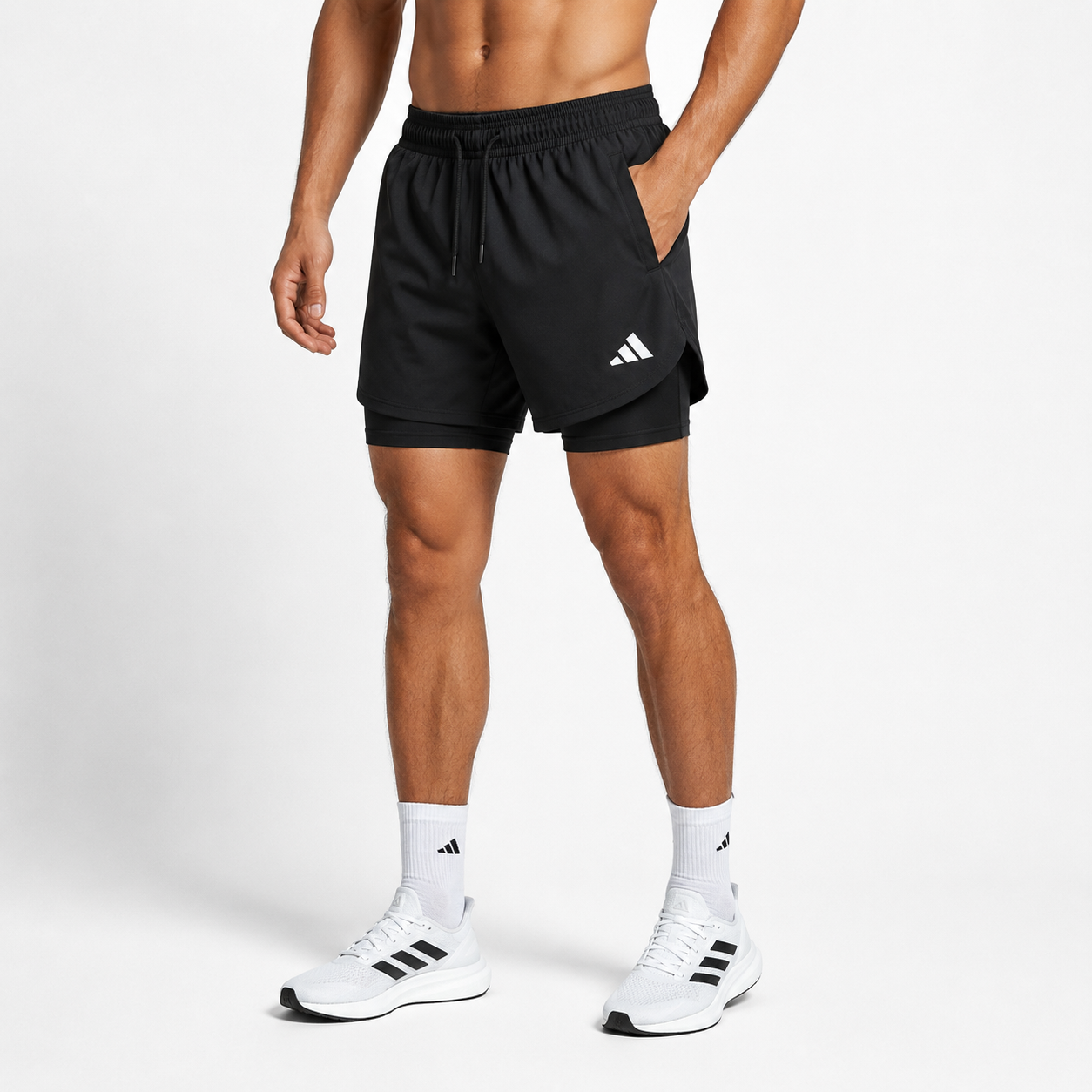 Adidas Men's 2-in-1 Training Shorts