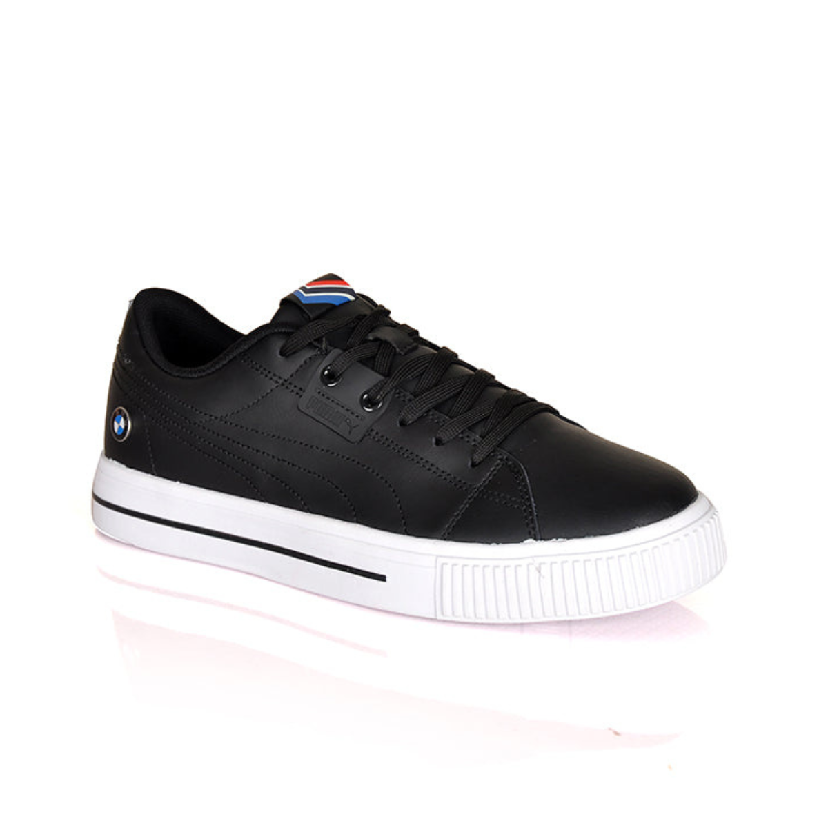 Puma Mercedes Soft Foam Optimal Comfort Black Leather Sneakers
