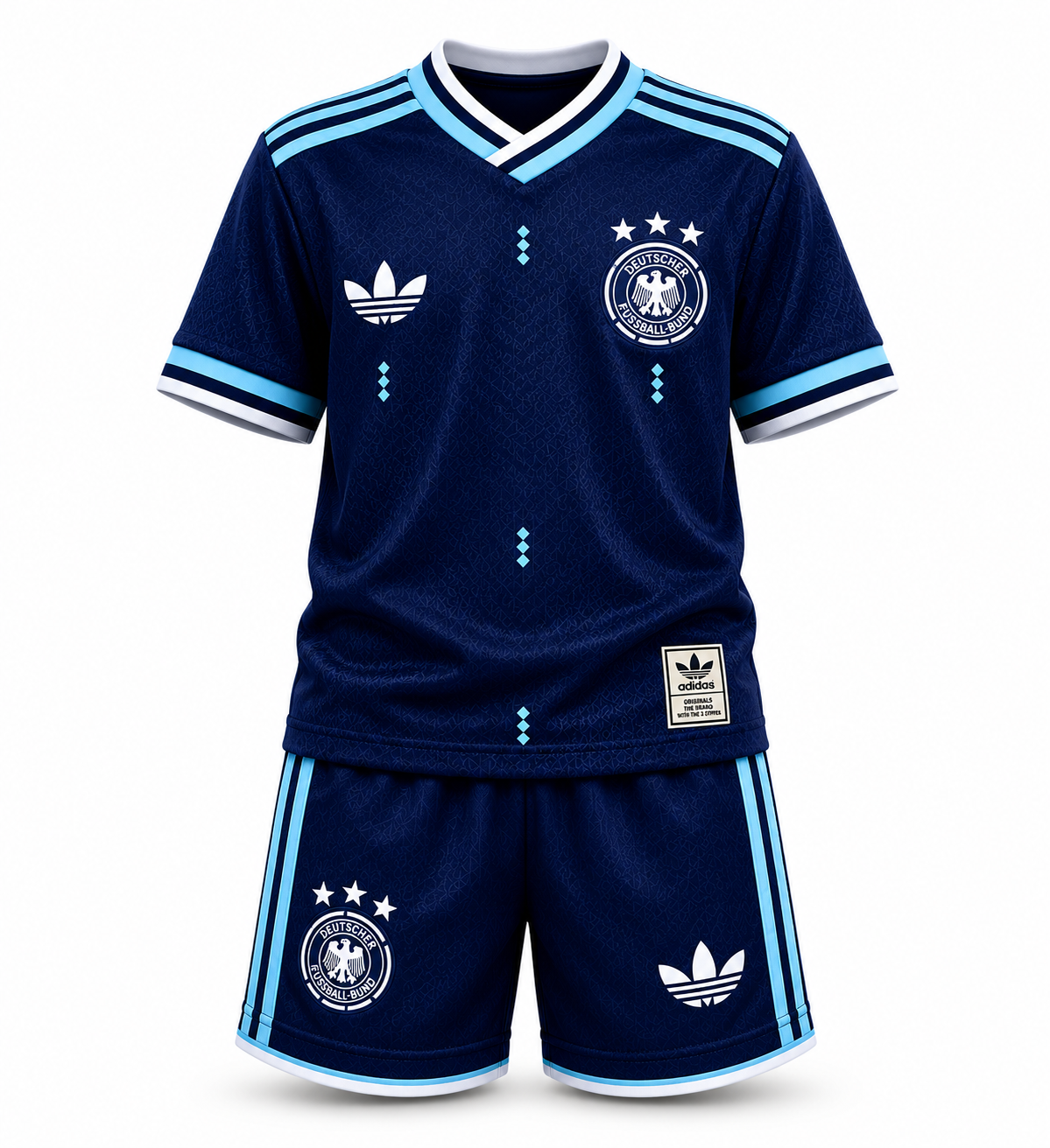 Adidas Germany 2026 Away Mini Kit Featuring a Navy Blue For Kids