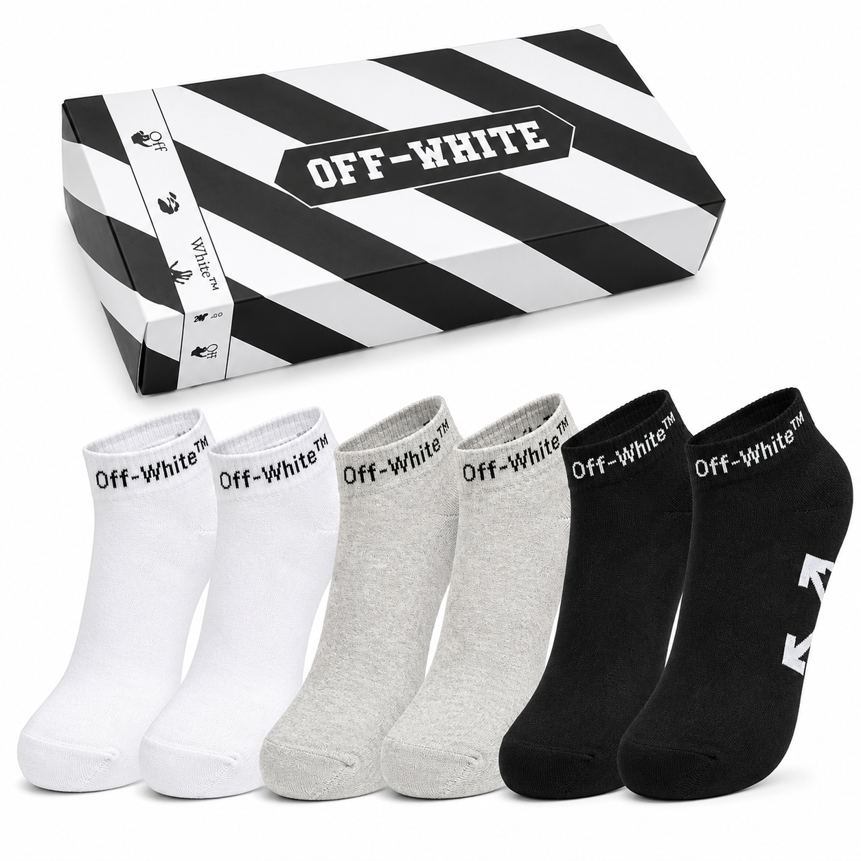 Off White Socks are a 6-Pack Set