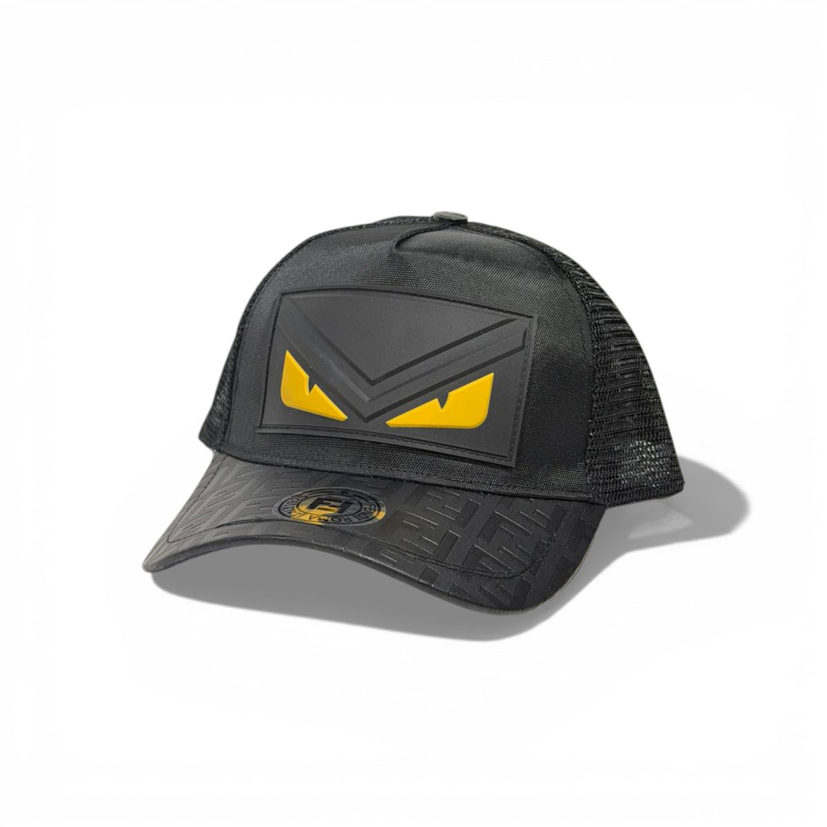 Fendi Roma Monster Eyes Trucker Hat in black