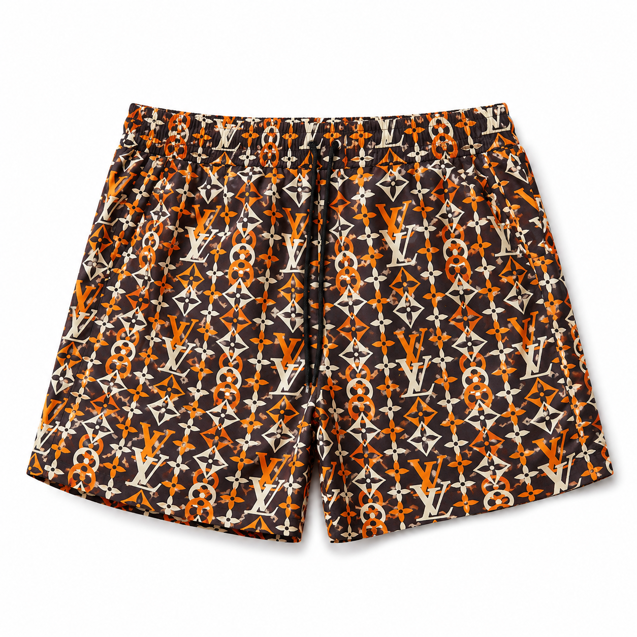Louis Vuitton stencil-effect monogram swim shorts