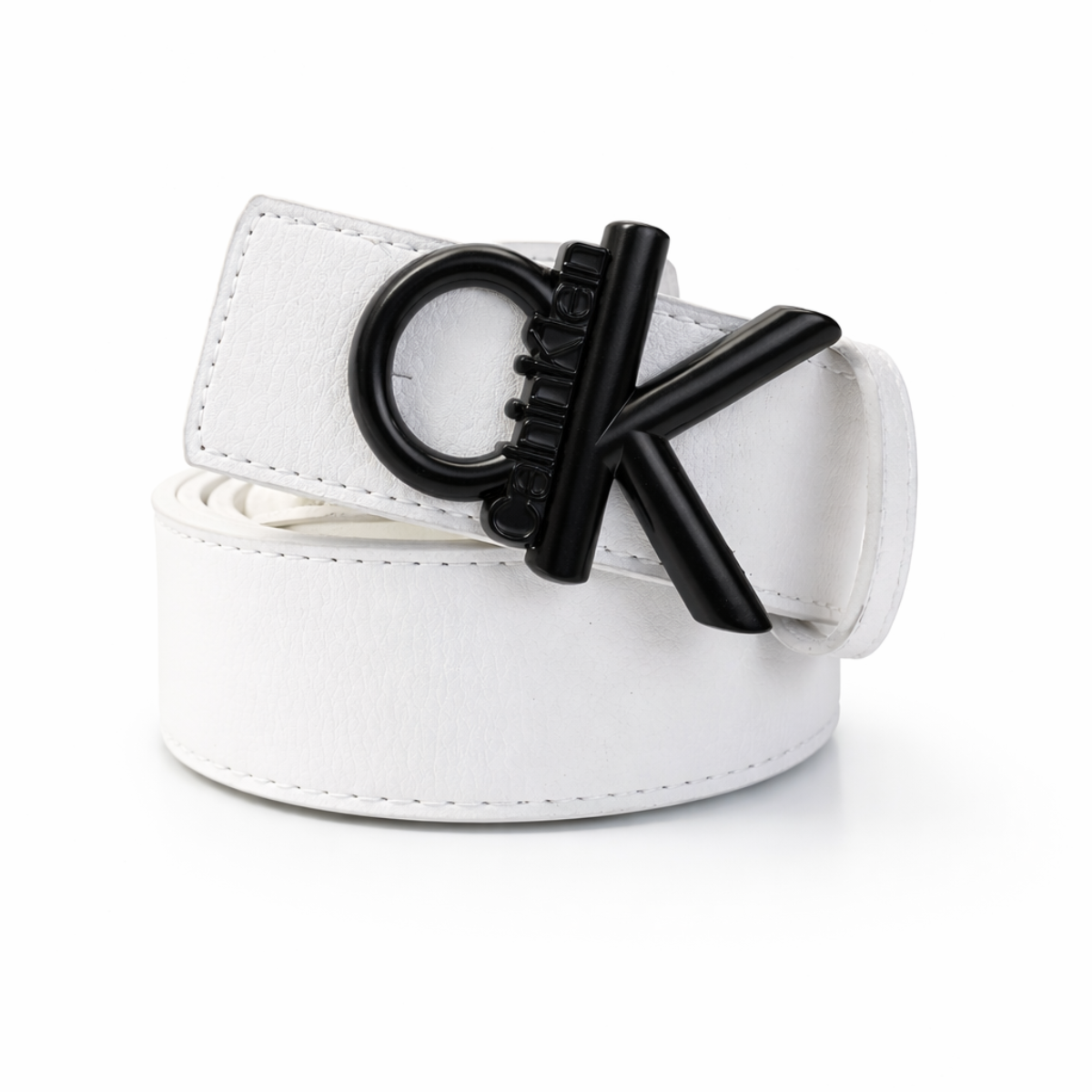 Calvin Klein White Leather Belt